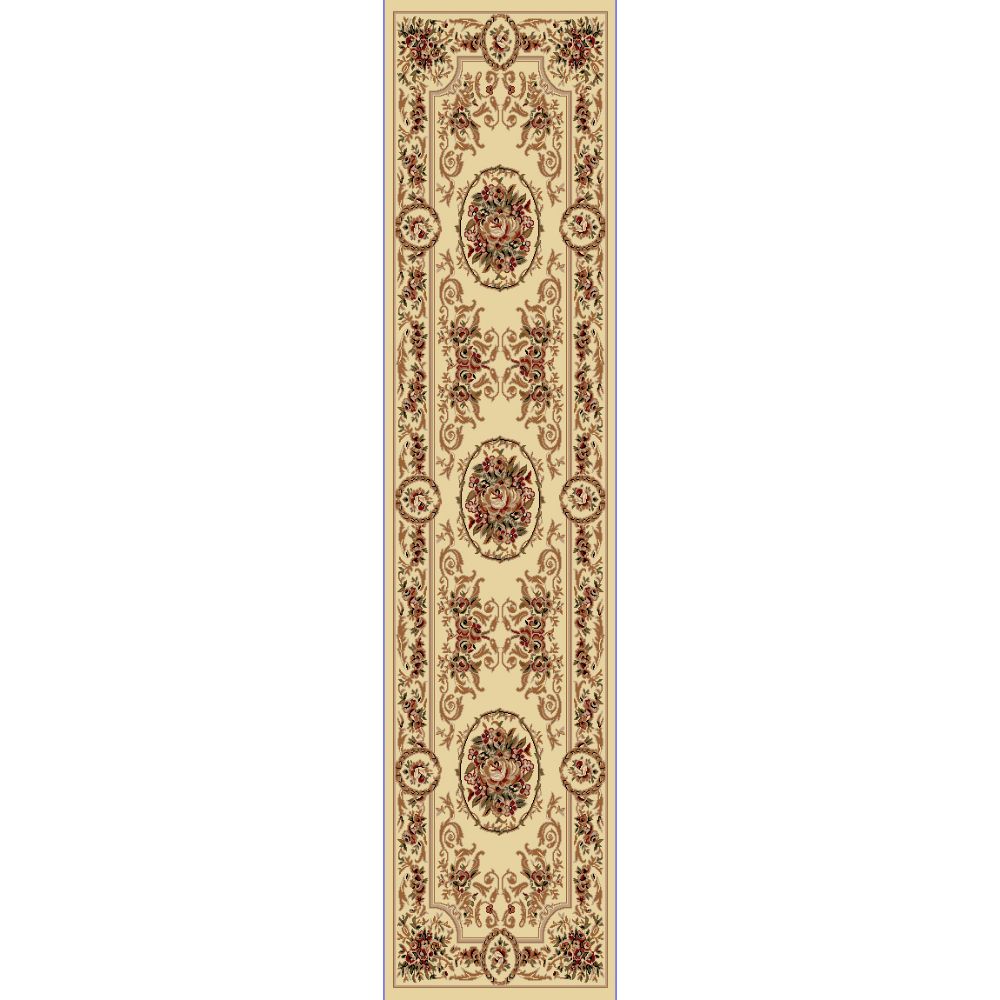Dynamic Rugs 58022-100 Legacy 2.2 Ft. X 7.7 Ft. Finished Runner Rug in Ivory